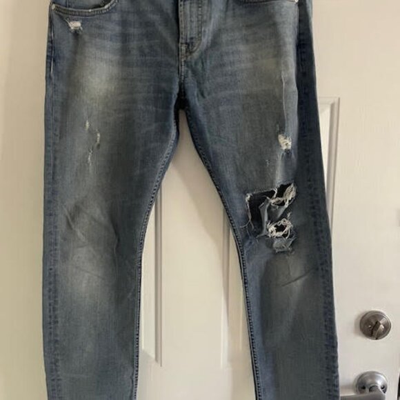 7 For All Mankind Bootcut 34 x 32 Men's Skinny Jeans Size 34 x 32 Zip Fly Medium - Picture 1 of 7